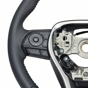 Volante Deportivo Personalizado de Cuero y Fibra de Carbono Compatible con Toyota Hilux Rocco <span class=keywords><strong>Gr</strong></span> N70 N80 Vigo Harrier Avalon Levin 2008 - Product Image 2