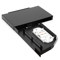 Mini boîtier de distribution à fibres optiques rotatif 1U de 19 pouces 12 cœurs 48 ports LC SC panneau de brassage à fibres pour montage en rack équipement FTTH 3G