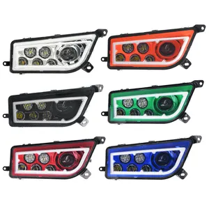 ATV UTV headlight for Polaris LED Replacement Headlight for Turbo with Full Halo Angel eyes for RZR XP1000 LED Front Headlamp