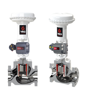 Pneumatic Flow Pressure Control Valve Fisher DVC6200 Valve Positioner Controller Natural Gas <b>Linear</b> <b>Actuator</b> Control Valves - Product Image 1