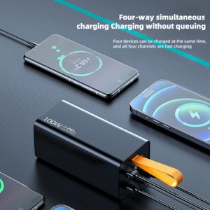 พาวเวอร์แบงค์ความจุขนาดใหญ่ 50000mAh ชาร์จเร็วพิเศษ 65W 100W แบบปรับแต่งได้ พร้อมหน้าจอ LED แสดงผลแบบดิจิตอล พอร์ต USB คู่ 4 ช่อง - Product Image 3