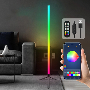 Lámpara de Pie Inteligente RGB de 1.2M para Esquina de Sala de Estar con Trípode, Decoración Nórdica para el Hogar, Iluminación Interior - Product Image 1