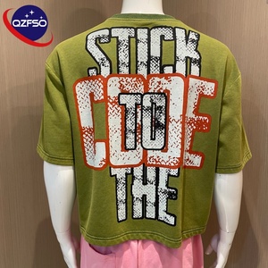 Qzfso เสื้อยืดผู้ชายไซส์ใหญ่พิเศษพิมพ์ลายกราฟิกบ็อกซี่240กรัมเสื้อครอปไซส์ใหญ่พิเศษ - Product Image 2
