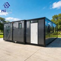 Maison Modulaire Préfabriquée Extensible en Acier, 30 MPa MGO, Conteneur de 20, 30 ou 40 Pieds, 4 Chambres, Villa Pliante Portable et Compacte