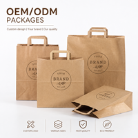 Sac alimentaire en papier kraft de haute qualité, universel, avec poignée plate renforcée internement et base robuste, idéal pour le pain chaud, les biscuits, les pâtisseries et les produits de boulangerie à emporter.