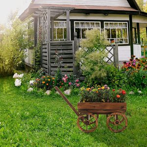 Garden Outdoor Decoration <strong>of</strong> Flower Planter Stand with Wooden <strong>Pot</strong> - Product Image 5
