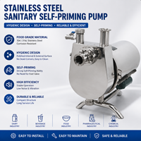 Pompes centrifuges sanitaires en acier inoxydable, auto-amorçantes, mobiles, pour le transport de lait, boissons, bière et fluides alimentaires