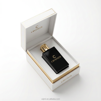 Flacon de parfum en verre carré rechargeable personnalisé de 50 ml/70 ml/100 ml, finition dorée estampée à chaud, style vintage de luxe, diffuseur de roseaux
