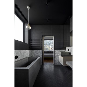 Villa moderne en bois avec murs en verre et panneaux perforés pour un espace de vie contemporain - Product Image 3
