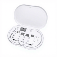 Kit adaptateur USB multifonction 6-en-1 avec boîte de rangement et kit de câbles de charge rapide, convertisseur USB C vers Type C/Micro