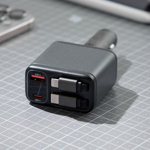 Cargador de Coche Retráctil 4 en 1 ReelKit, Cargador Rápido USB C con Múltiples Puertos, Adaptador para Vehículo, Cargador para Encendedor de Cigarrillos - Product Image 2