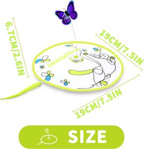 3-en-1 Automatique Flutter Bug <span class=keywords><strong>Cache</strong></span>-<span class=keywords><strong>cache</strong></span> Intérieur Pet Toy Indoor Kitties Cat Wand Toy Interactive Butterfly Teaser Box - Product Image 2