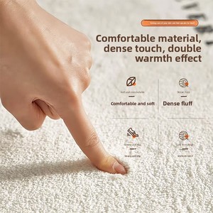 Tapis de chambre à coucher imprimé style crème, long et épais, isolant, facile <span class=keywords><strong>d</strong></span>'entretien, pour baie vitrée - Product Image 4