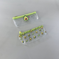Trousse à crayons de papeterie scolaire étanche transparente sac cosmétique en plastique PVC transparent avec fermeture à glissière