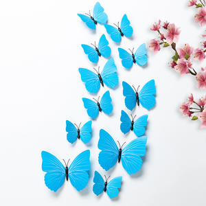 12 pezzi <span class=keywords><strong>adesivi</strong></span> <span class=keywords><strong>murali</strong></span> a farfalla 3D decorazioni per la casa magnetica bellezza cava adesivo da parete per soggiorno decorazioni di nozze - Product Image 4