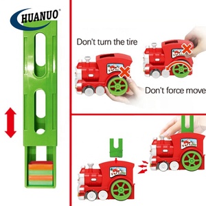 Kids Christmas Gift <strong>Toy</strong> 120pcs <strong>Domino</strong> and 48pcs Building Block <strong>Toy</strong> Automatic Electric <strong>Train</strong> <strong>Dominoes</strong> Game Set - Product Image 5