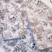 Décorations en papier kraft écologiques, résistantes à la graisse et à l'eau, série Halloween, motif floral squelette rose, 50x70cm, pour fêtes et cadeaux