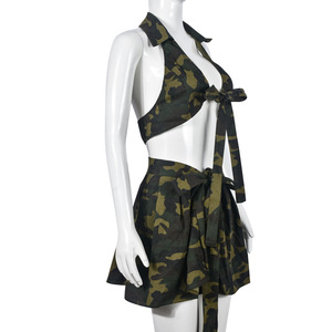 R30179S <span class=keywords><strong>Ensemble</strong></span> jupe camouflage deux pièces Mini jupe camouflage élégante décontractée pour femmes jupe <span class=keywords><strong>militaire</strong></span> de l'armée vêtements de club <span class=keywords><strong>sexy</strong></span> - Product Image 4