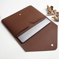 Ensemble de housse pour ordinateur portable en cuir personnalisé, housse en cuir PU avec petite pochette, tapis de souris et organisateur de câbles, étui pour ordinateur portable en cuir