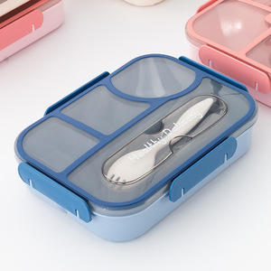 Boîte à lunch compartimentée de haute qualité, adaptée aux employés de bureau et aux étudiants, avec un compartiment simple et hermétique - Product Image 4