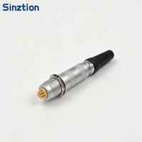 Connecteur coaxial demi-lune Sinztion Push-Pull |   Connecteur circulaire mâle FFA série S 1-6 broches, emballage personnalisable, provenance Guangdong