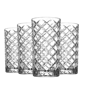 Vasos de Fábrica NOVARE al por Mayor, Vaso de Jugo de 14 Onzas, Vaso Multifuncional de Cristal con Diseño de Diamante - Product Image 4
