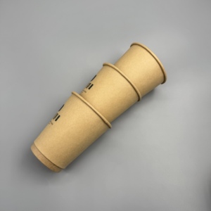 Gobelet à café en papier kraft sur mesure, double paroi, recyclable, pour les commerces de boissons - Product Image 1