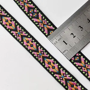 Renda kain bordir pita pemangkasan dekoratif renda anyaman pakaian Aksesori renda pemangkasan untuk pakaian