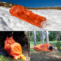 Sac de couchage d'urgence portable et imperméable de style enveloppe, équipement de camping en plein air, couverture en Mylar pour l'hiver