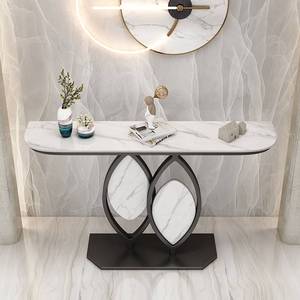 Console d'entrée de style italien, luxe léger, moderne <span class=keywords><strong>et</strong></span> minimaliste, avec plateau en marbre <span class=keywords><strong>et</strong></span> structure en métal, multifonctionnelle pour hall d'entrée - Product Image 4