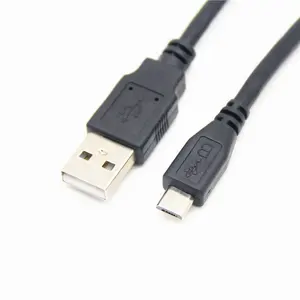 0.5 מ' שחור 5v 2a כבל מיקרו usb במלאי