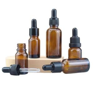 Flacon compte-gouttes en verre plaqué or argent 5ml 10ml 15ml 20ml 30ml 50ml 100ml Flacon d'huile essentielle en verre doré - Product Image 6