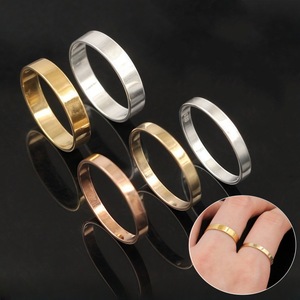 <span class=keywords><strong>Bague</strong></span> cercle fermé en <span class=keywords><strong>or</strong></span> véritable 14 carats plaqué <span class=keywords><strong>or</strong></span>, largeur 2 mm 3,5 mm, polie, simple, en argent 925, pour femmes et hommes, E830 - Product Image 1