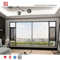 Ventanas abatibles de aleación de aluminio templado de diseño Visual ultra ancho de marca superior Aislamiento insonorizado Biseles estrechos Cortina de persiana