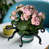 Décoration de pot de fleurs en résine en forme de tentacule de pieuvre noire, piquets décoratifs pour jardin, pelouse, ornement paysager pour la maison