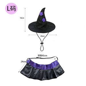 Conjunto de Sombrero, Abrigo y Falda de Bruja para Halloween, Decoración de Otoño para el Porche, Artículos para Mascotas, Fiesta, Gato - Product Image 5