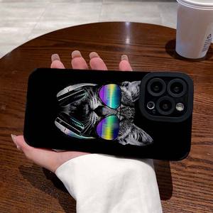 Lunettes colorées Cool Cat Impression Souple En Cuir TPU Housse de Téléphone Portable Pour Samsung Galaxy A21S A12 A32 <span class=keywords><strong>A22</strong></span> A72 A73 A23 A54 - Product Image 3