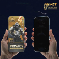 Protecteur d'écran en verre trempé 0.4mm pour Samsung Glass 25 degrés Anti spy Glass Anti-peep Privacy Phone Screen Protector