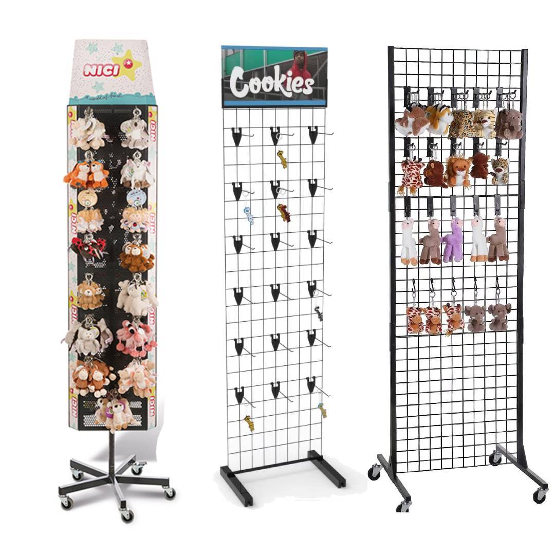 Custom Metal Rotating Hook Display Rack for Dolls Keychains Small Toys Retail & Shop Showcase — view 5