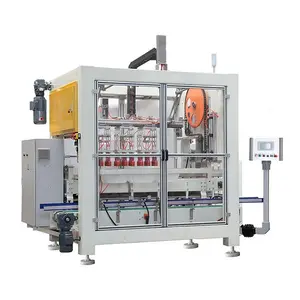 Automatic pick place beverage bottle food can carton case group packers machine for cup drink 250cc 5 liters bottle packing line