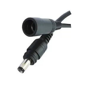 High Quality Black PVC 5.5X2.1MM 5.5X2.5MM waterproof DC power Cord