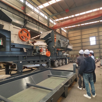 Centrale de concassage mobile 4-en-1 sur roues (Broyeur à mâchoires + Broyeur à cône + Crible) 100-200 t/h – Station intégrée de concassage et de criblage de pierres