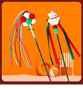 Giáng sinh sang trọng trêu chọc mèo nai sừng tấm ông già phim hoạt hình chuông chuông tua mèo đồ chơi chán Đồ chơI mèo - Product Image 4