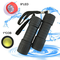 Mini lampe torche à 9 LED, portable, étanche, logo personnalisé en couleur, petite lampe torche porte-clés promotionnelle, cadeau pour le camping en plein air