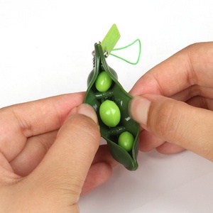 Juguetes Creativos y Lindos para Niños, Llaveros de PVC Suave con Forma de Vaina de Guisante, Juguetes Educativos para Aliviar el Estrés - Product Image 4