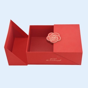 Manufacturer Wholesale Customized <b>Gift</b> Paper Packaging <b>Box</b> Chinese Red - Product Image 1