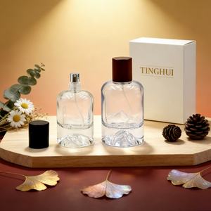 ขวดน้ำหอมแก้วทรงภูเขาไฟ ขนาด 30 มล. 50 มล. 100 มล. ก้นหนา ฝาคริสตัล พร้อมกล่อง - Product Image 4