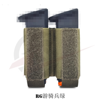 Pochette tactique double pour chargeurs 9 mm PI-008, à suspendre au gilet ou à la poitrine, avec élastique intégré, autres produits de chasse