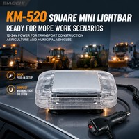 BIAOCHI Nouveau style 48W Mini barre lumineuse carrée LED, lumière stroboscopique clignotante, accessoire pour véhicule, fabriqué en Chine