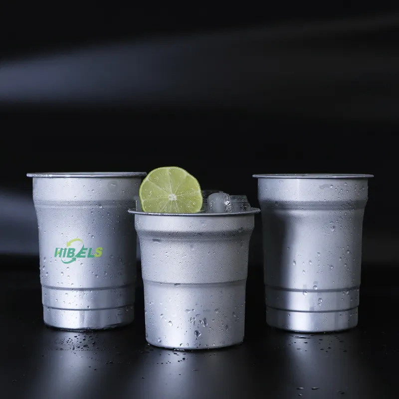 Customized logo 9oz 16oz 20oz aluminum cup keep cold drink recyclable chill cup for outdoor party